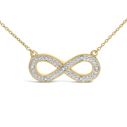 Gold Vermeil Diamond Accent Infinity Pendant Necklace