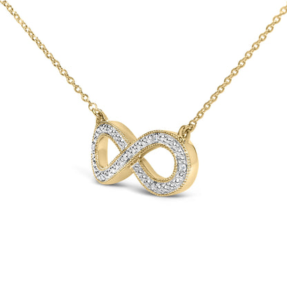 Gold Vermeil Diamond Accent Infinity Pendant Necklace