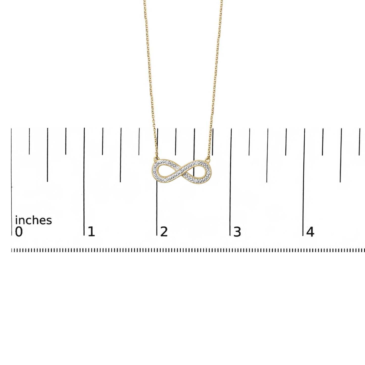 Gold Vermeil Diamond Accent Infinity Pendant Necklace