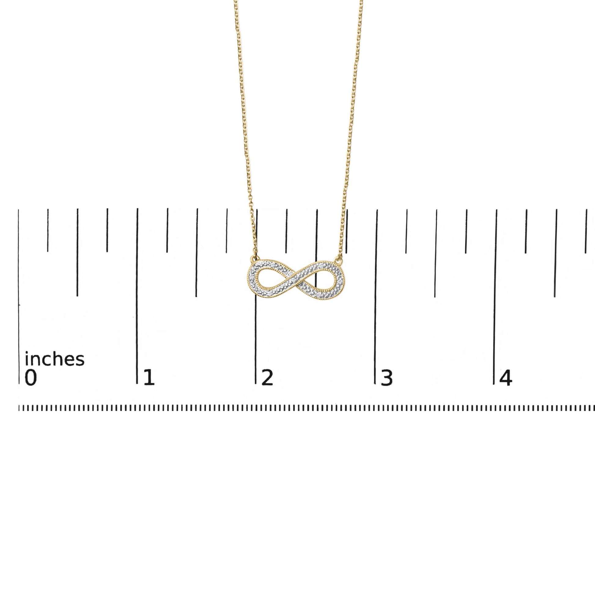 Gold Vermeil Diamond Accent Infinity Pendant Necklace