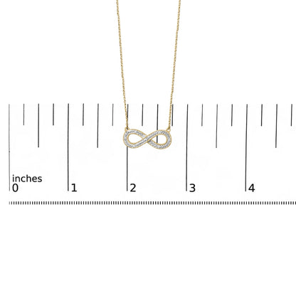 Gold Vermeil Diamond Accent Infinity Pendant Necklace