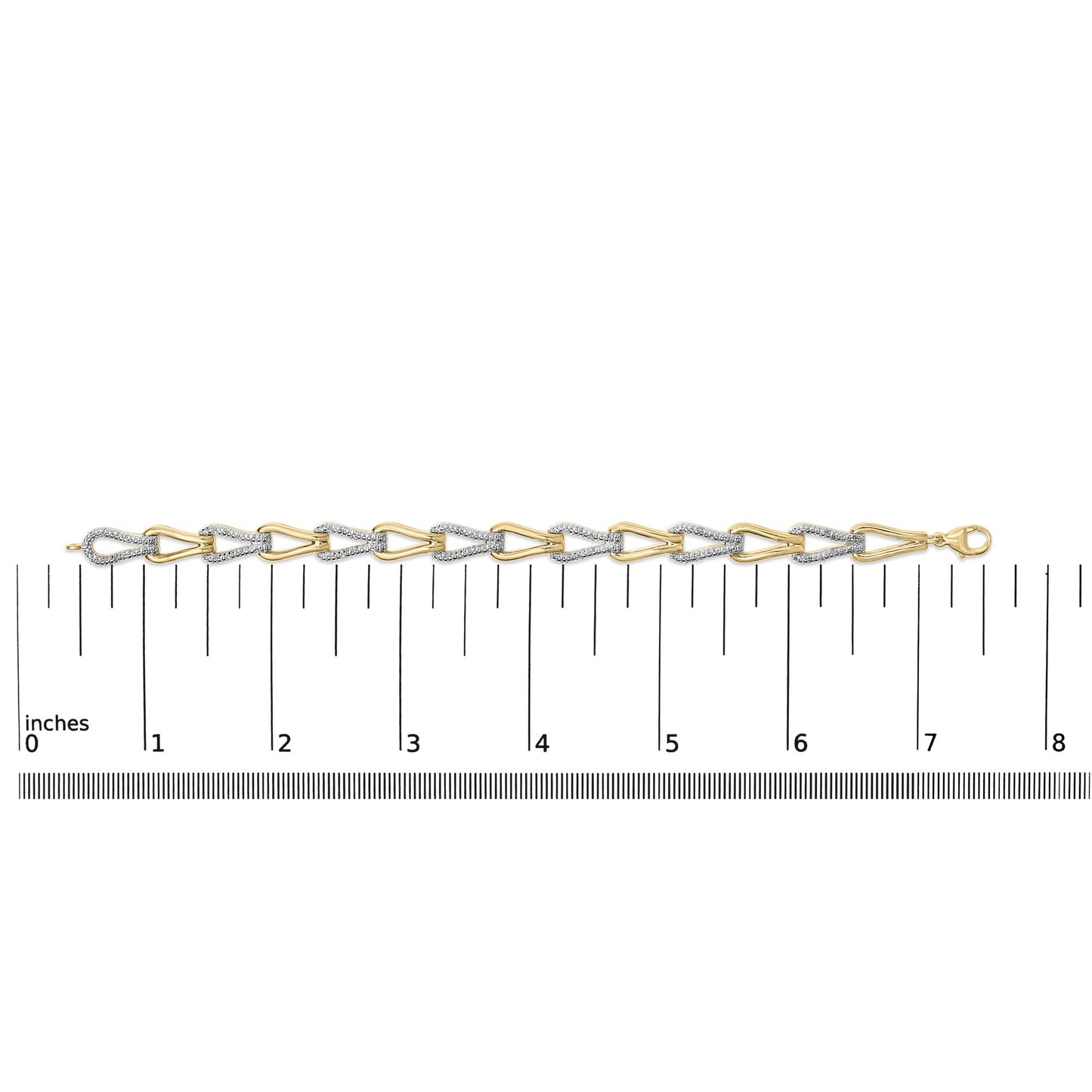 Gold Vermeil 1/7 Cttw Diamond Bold Knot Link Bracelet