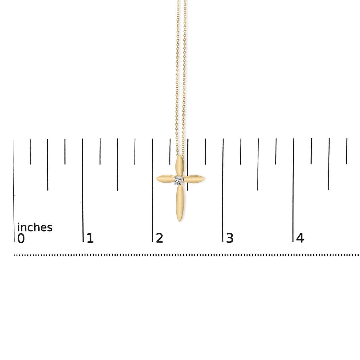 Gold Vermeil Diamond Accent Cross Pendant Necklace
