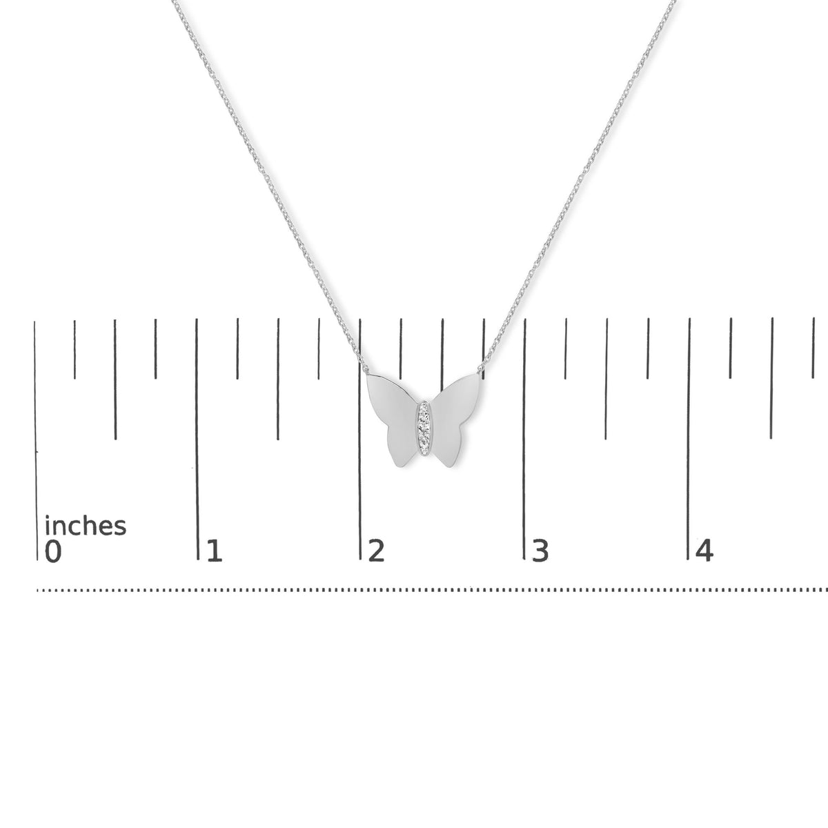 Sterling silver diamond-accent butterfly pendant necklace, product image 5