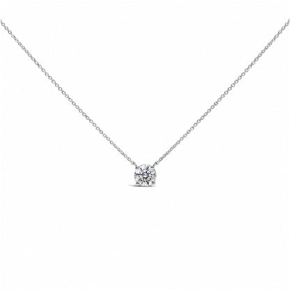 14K White Gold 1.00 Cttw Lab Grown Diamond Solitaire Pendant