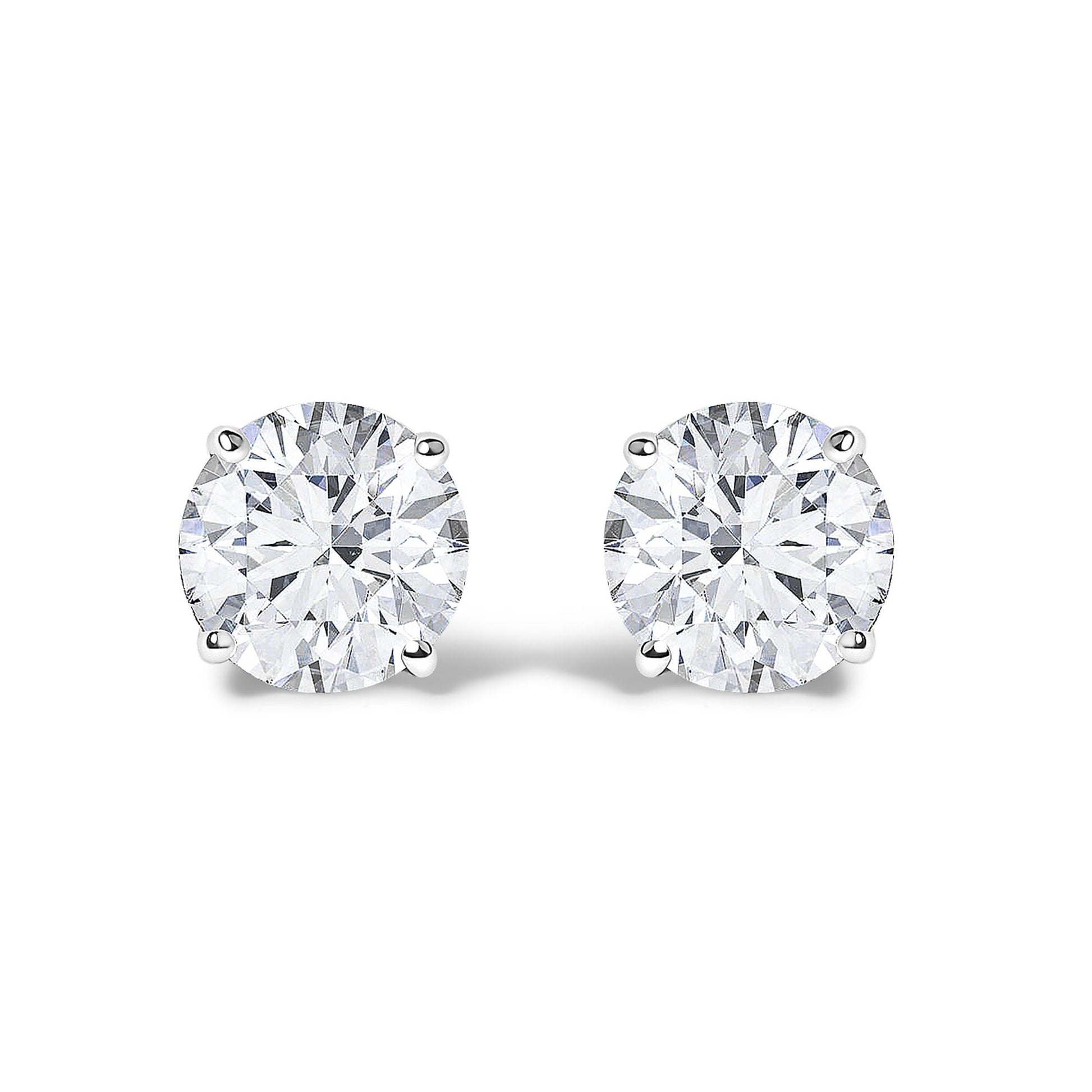 14K Gold 1/2 Cttw Lab Grown Diamond Solitaire Stud Earrings