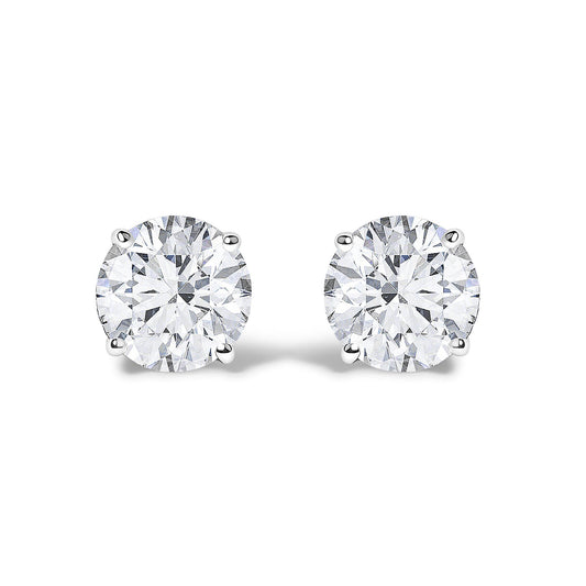 14K Gold 1/2 Cttw Lab Grown Diamond Solitaire Stud Earrings