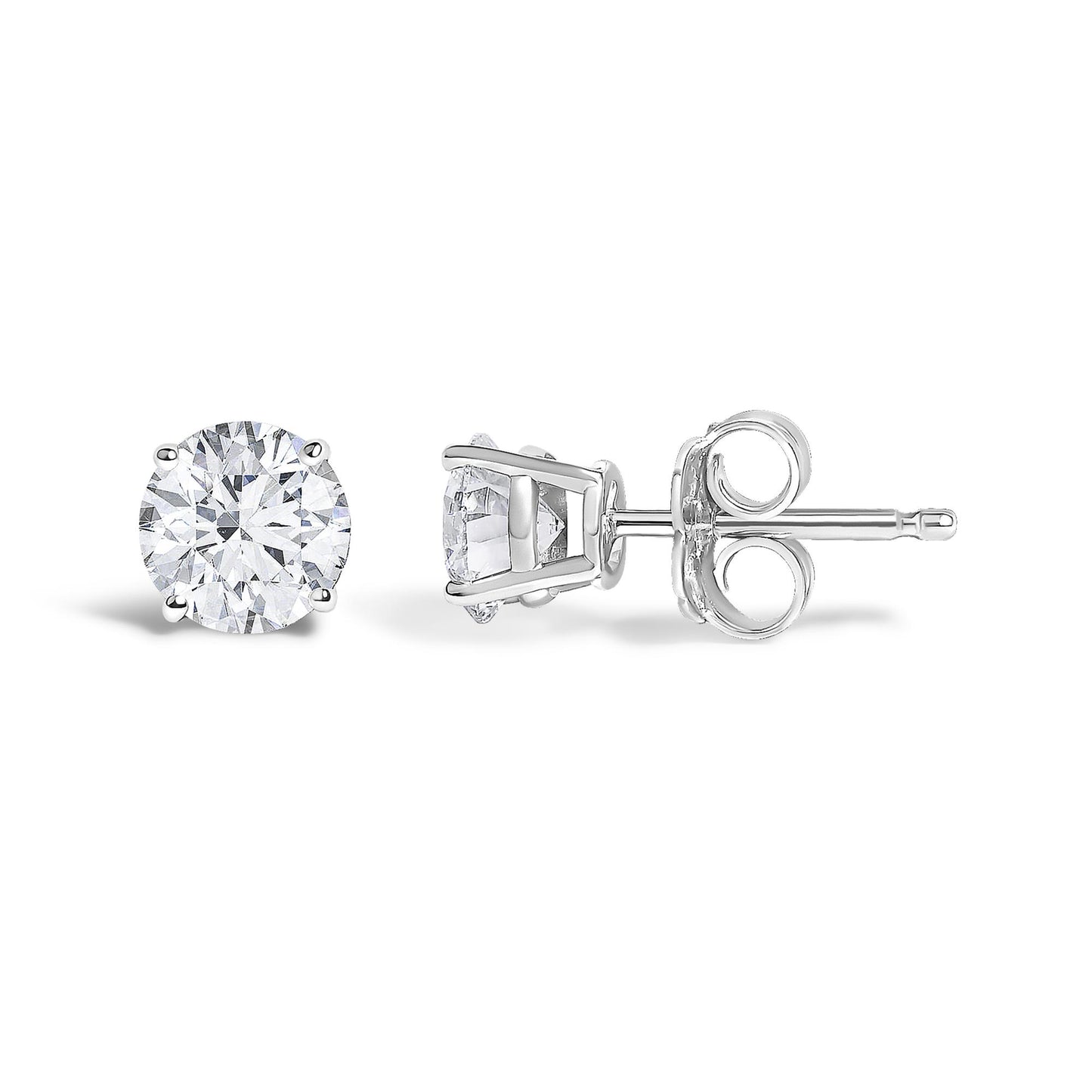 14K Gold 1/2 Cttw Lab Grown Diamond Solitaire Stud Earrings