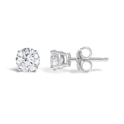 14K Gold 1/2 Cttw Lab Grown Diamond Solitaire Stud Earrings