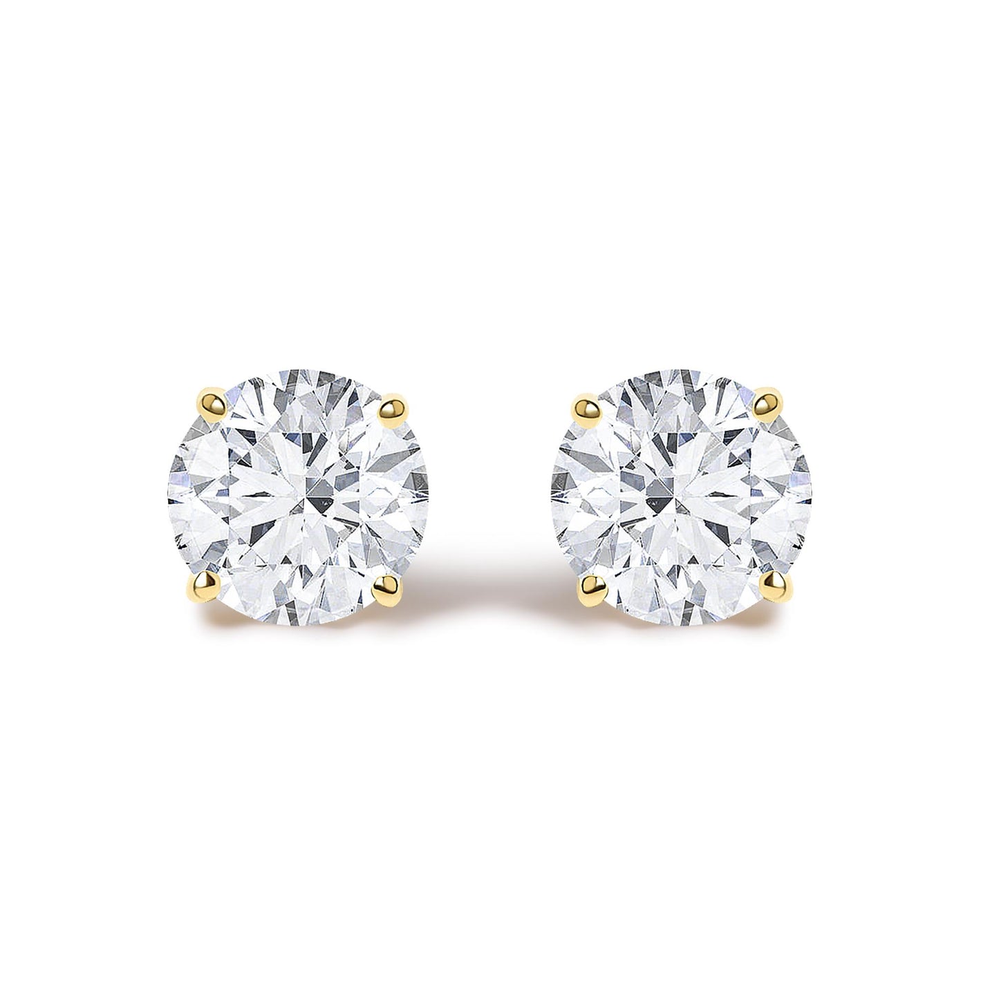 14K Gold 1/2 Cttw Lab Grown Diamond Solitaire Stud Earrings