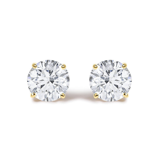 14K Gold 1/2 Cttw Lab Grown Diamond Solitaire Stud Earrings