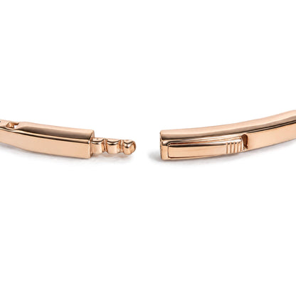14K Gold 1.0 Cttw Lab-Grown Diamond Semi Eternity Flexible Bangle Bracelet
