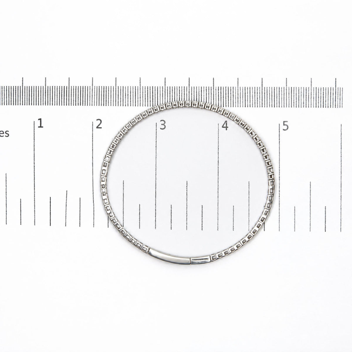 14K Gold 1.0 Cttw Lab-Grown Diamond Semi Eternity Flexible Bangle Bracelet
