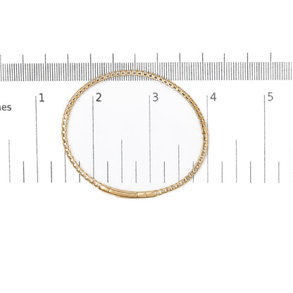 14K Gold 1.0 Cttw Lab-Grown Diamond Semi Eternity Flexible Bangle Bracelet