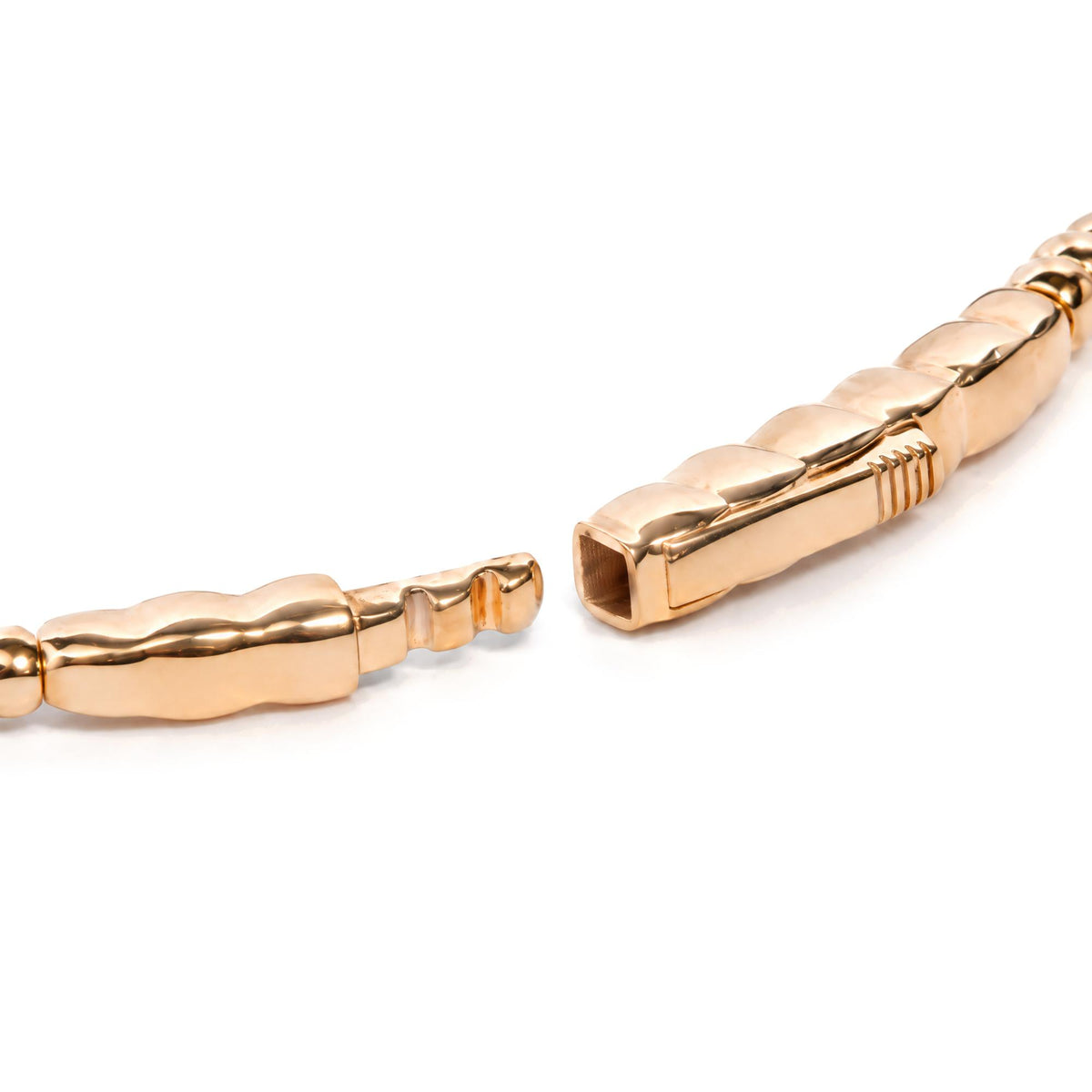 14K Gold 1/6 Cttw Lab-Grown Diamond Marquise Station Beaded Flexible Bangle Bracelet