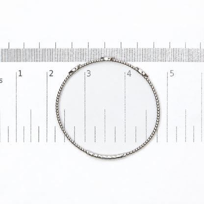 14K Gold 1/6 Cttw Diamond Marquise-Station Beaded Flexible Bangle Bracelet