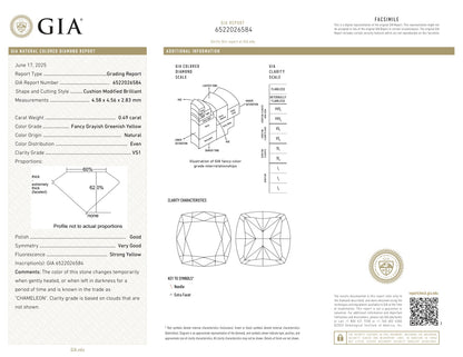 18K White and Rose Gold GIA Certified 1 1/2 Cttw Green and Pink Diamond Double Halo Stud Earrings