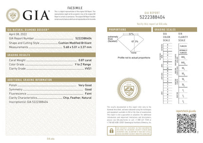 Platinum GIA Certified 1 1/2 Cttw Cushion Yellow Diamond Halo and Split Shank Engagement Ring