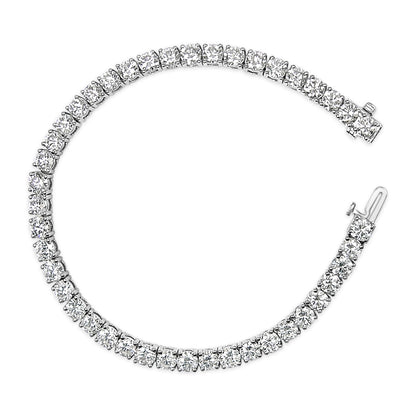 IGI Certified 14K White Gold 11.0 Cttw Lab Grown Diamond Tennis Bracelet
