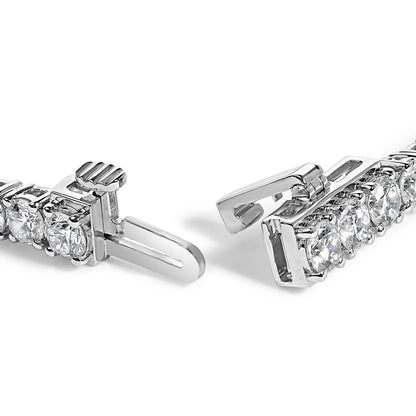 IGI Certified 14K White Gold 11.0 Cttw Lab Grown Diamond Tennis Bracelet