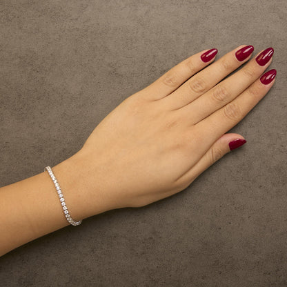 IGI Certified 14K White Gold 11.0 Cttw Lab Grown Diamond Tennis Bracelet