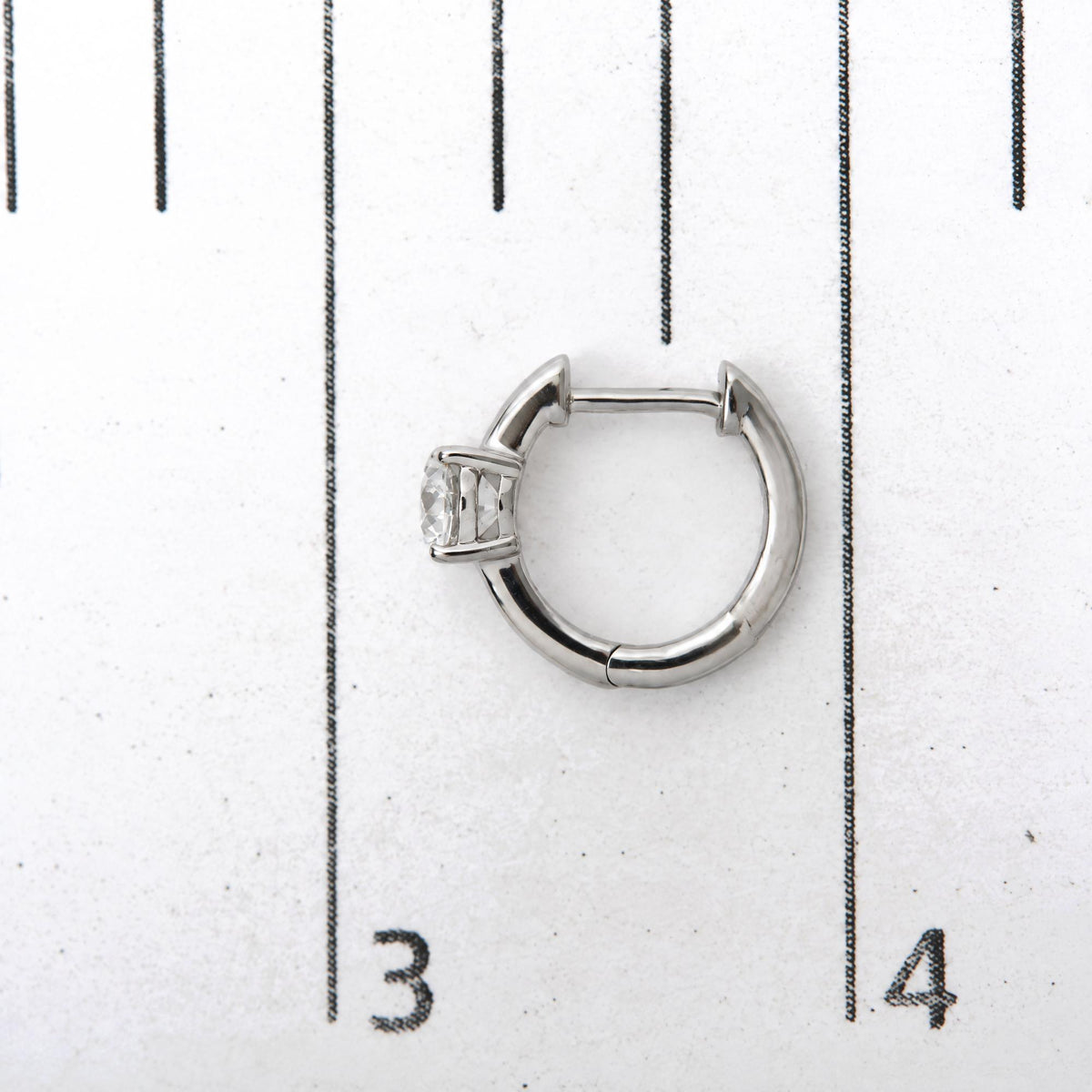 IGI Certified 14K White Gold 1.00 Cttw Lab Grown Diamond Solitaire Huggie Hoop Earrings