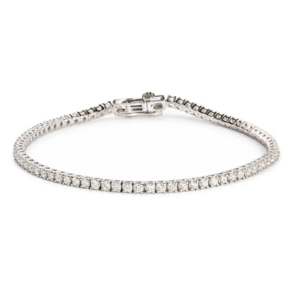.925 Sterling Silver 2.00 Cttw Lab Grown Diamond Tennis Bracelet