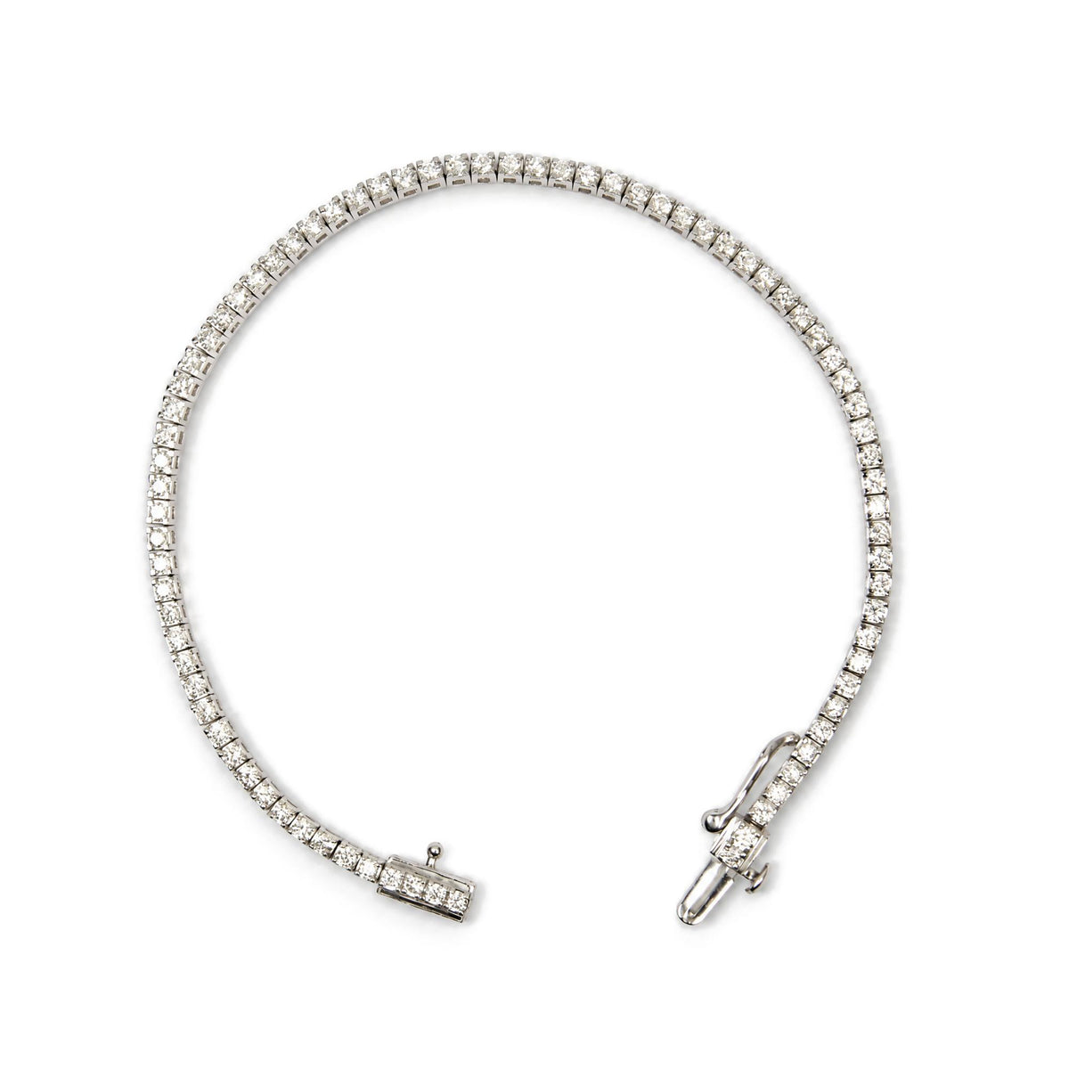 .925 Sterling Silver 2.00 Cttw Lab Grown Diamond Tennis Bracelet