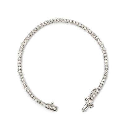 .925 Sterling Silver 2.00 Cttw Lab Grown Diamond Tennis Bracelet