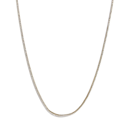 14K Yellow Gold 5.0 Cttw Lab Grown Diamond Tennis Necklace