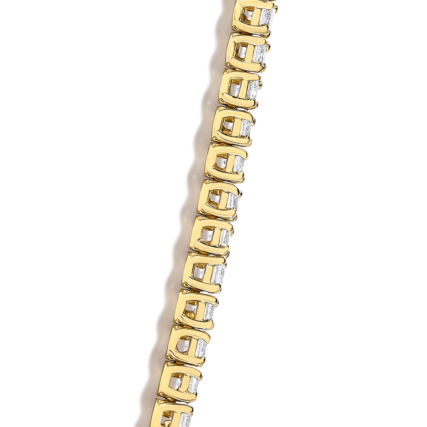 14K Yellow Gold 5.0 Cttw Lab Grown Diamond Tennis Necklace