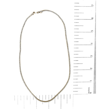14K Yellow Gold 5.0 Cttw Lab Grown Diamond Tennis Necklace