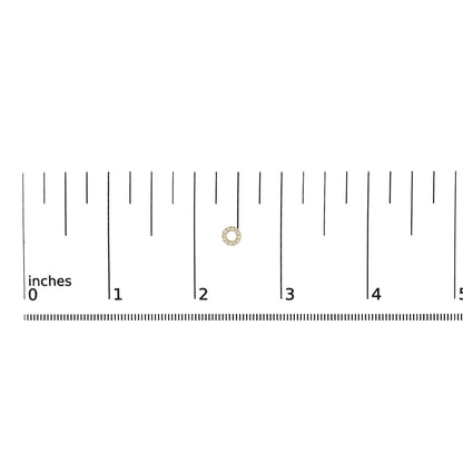 14K White Gold 1/10 Cttw Diamond Open Circle Stud Earrings