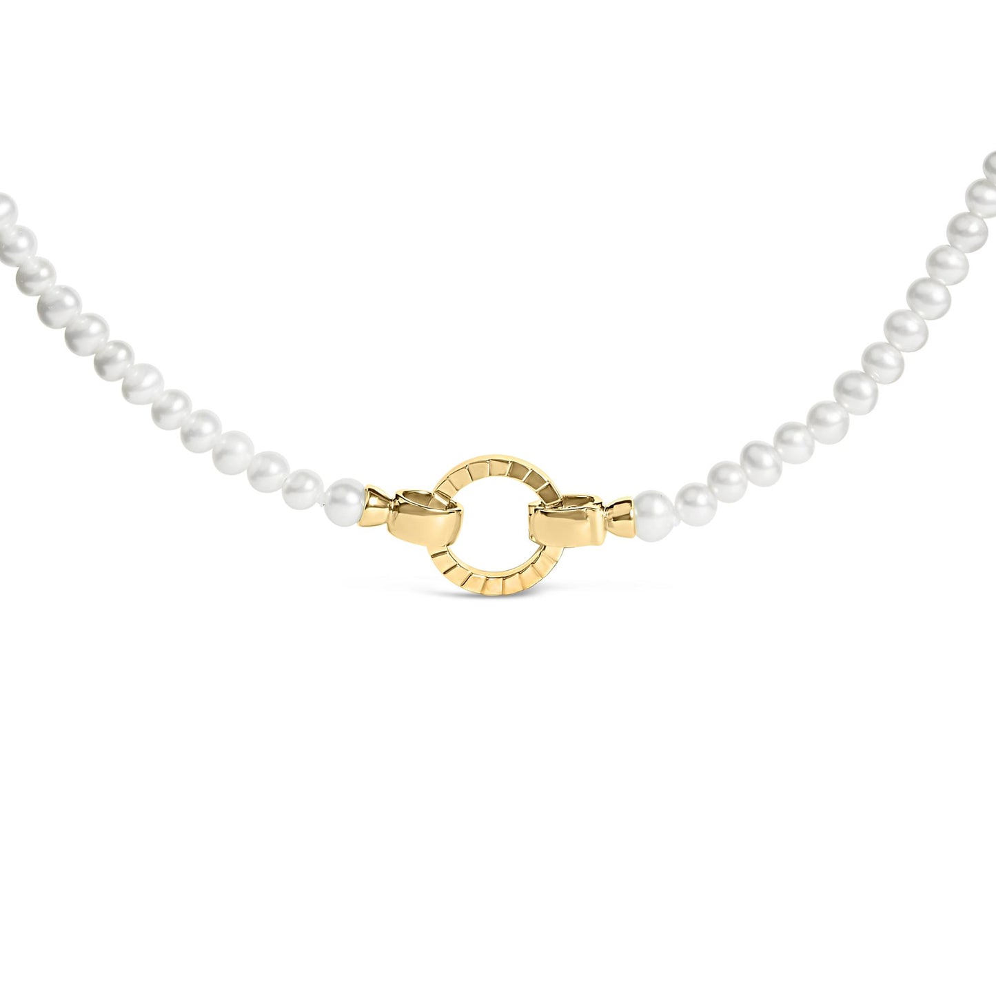 18K Yellow Gold Vermeil Pearl Strand Infinity Necklace