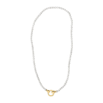 18K Yellow Gold Vermeil Pearl Strand Infinity Necklace