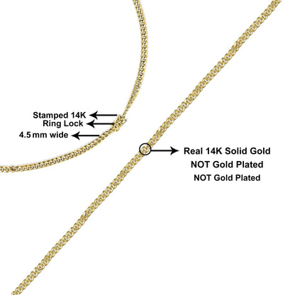 Close-up image of a yellow chain necklace displayed diagonally, showing a ring lock clasp on a white background.