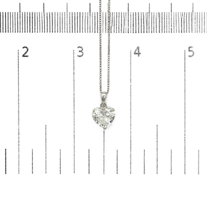 18K White Gold 1 1/2 Cttw Lab Grown Diamond Heart Pendant Necklace