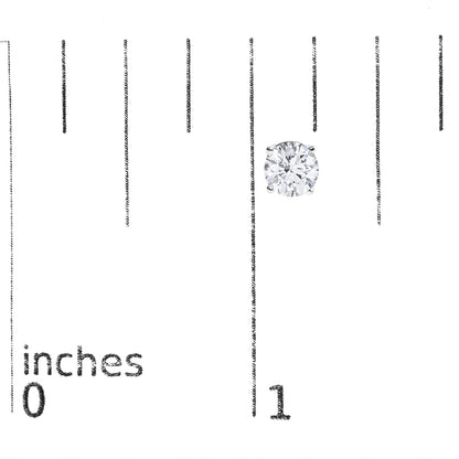 14K White Gold 1 1/10 Cttw Round Diamond Solitaire Stud Earrings