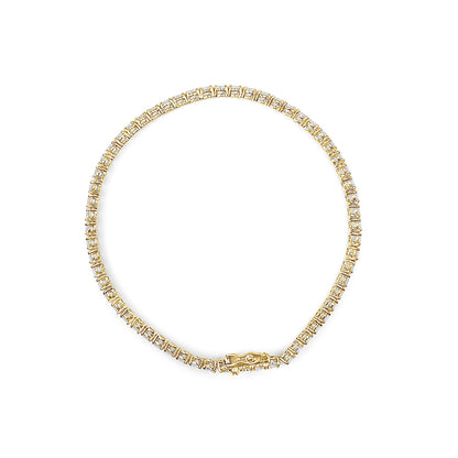 14K Yellow Gold Classic 5.00 Cttw Diamond Tennis Bracelet