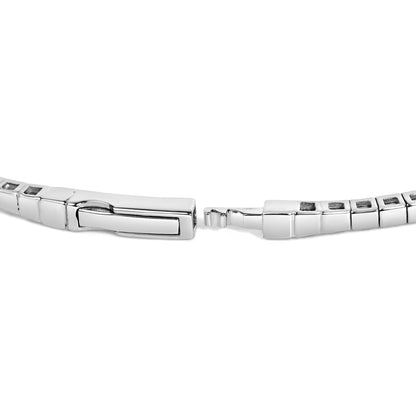 14K White Gold 2 Cttw Round Diamond Flexible Tennis Bangle Bracelet