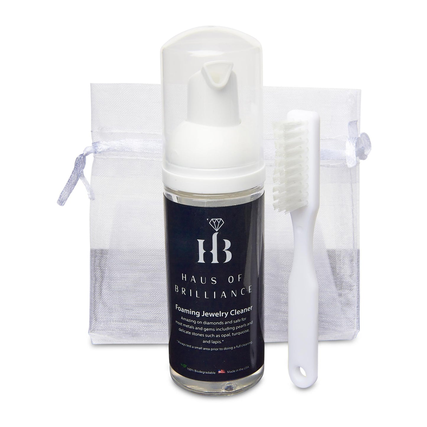 All Purpose Fine Jewelry Cleaner Liquid with Cleaning Brush 50mL